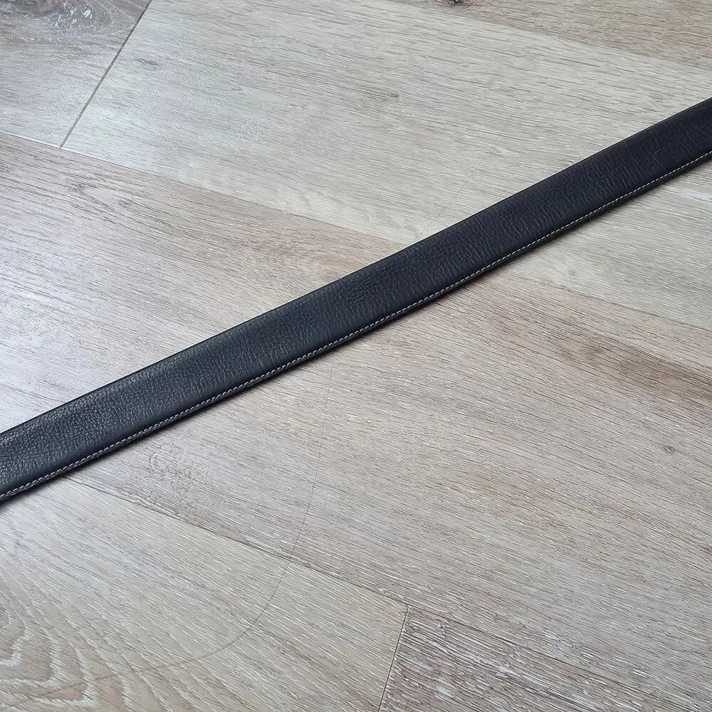 Vintage Brighton Black Leather Belt sz 38 Minimalist Casual Business Formal